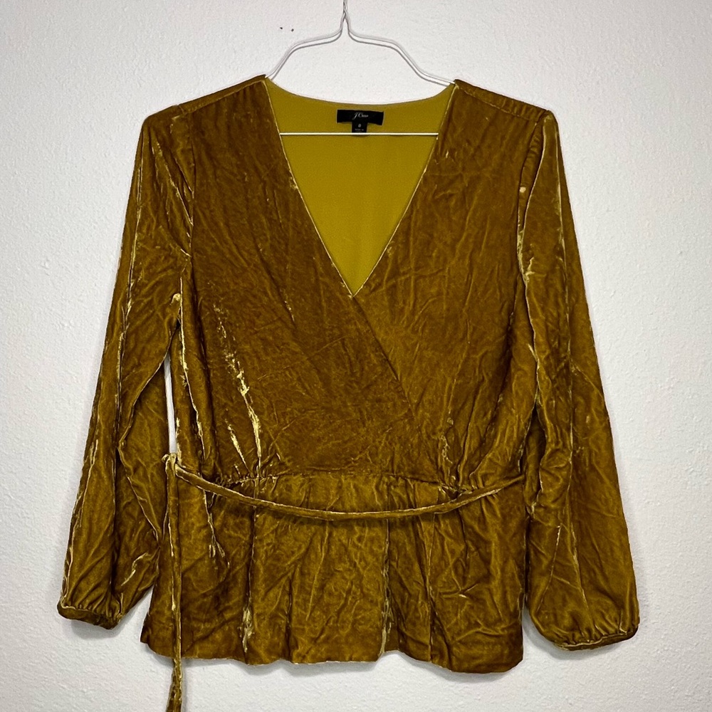J.Crew Crushed Velvet Blouse
